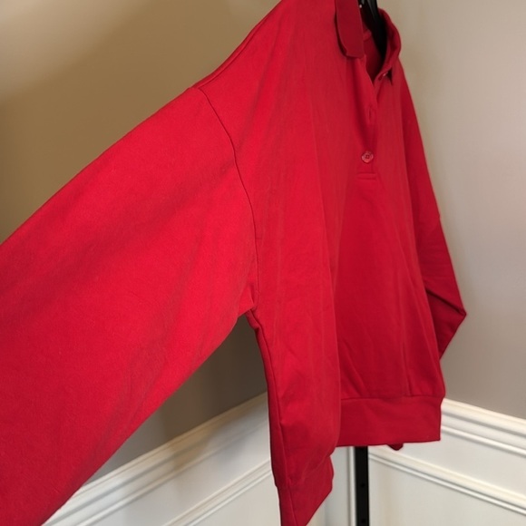 Tuckernuck POMANDER PLACE Red Bode Polo Sweatshirt size large - Picture 11 of 12